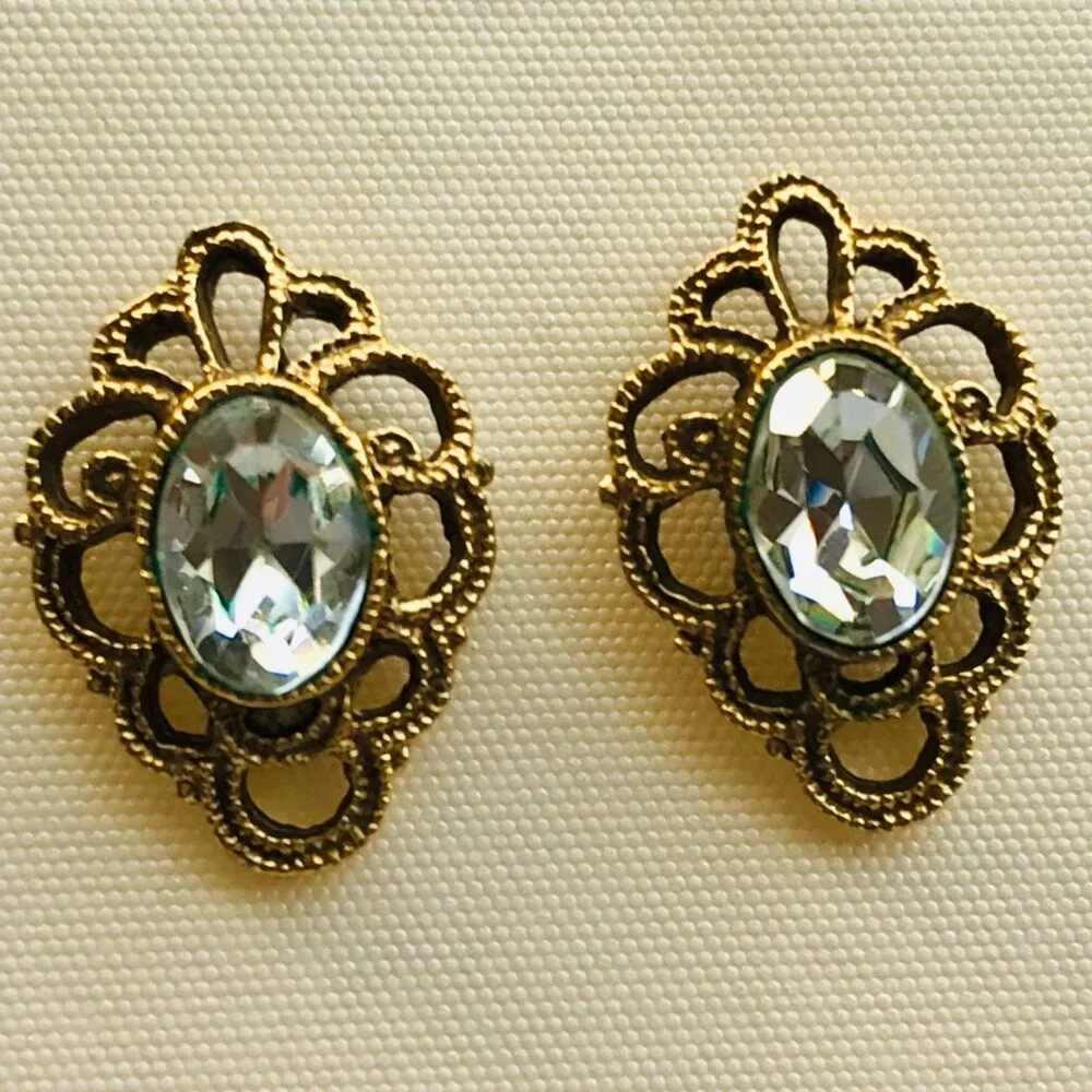 Vintage Antique Gold Filigree Earrings
